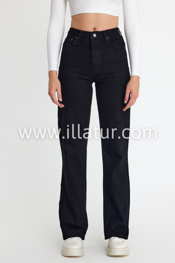 Женские джинсы прямые черные Illa Jeans 0020