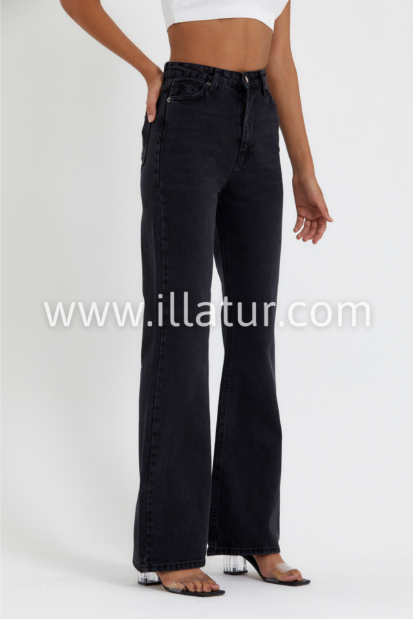Женские джинсы клеш черные Illa Jeans 0014