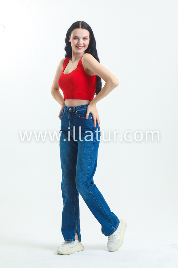 Женские джинсы с вырезом Illa Jeans 0023
